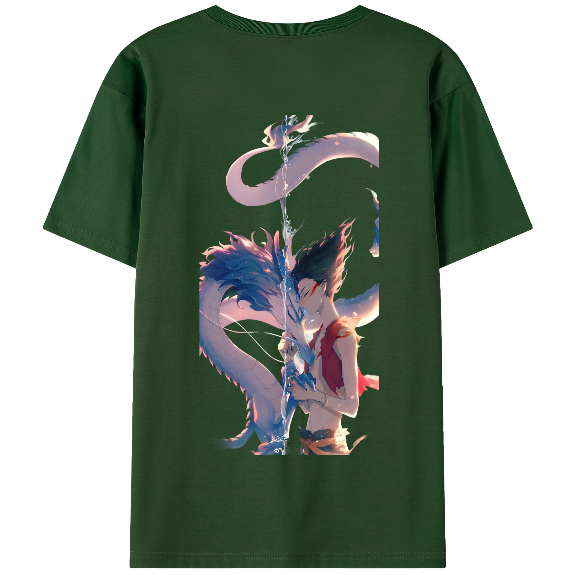 （画像用） Ne Zha 2 ナタ 魔童の大暴れ 綿100％半袖Tシャツ（背面プリント）